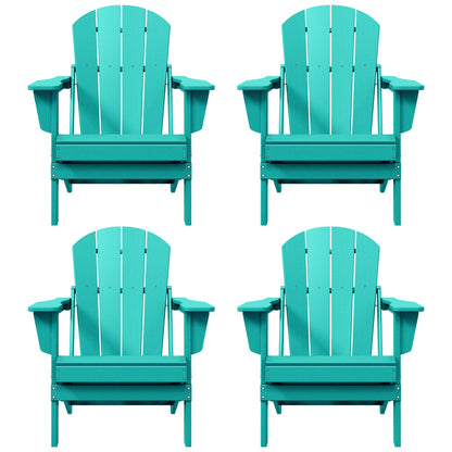 Chaises de jardin pliantes Adirondack Polytrends Laguna résistantes aux intempéries (lot de 4)