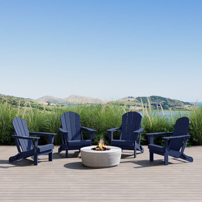 Chaises de jardin pliantes Adirondack Polytrends Laguna résistantes aux intempéries (lot de 4)