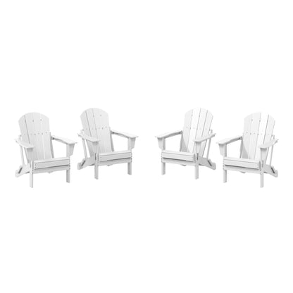 Chaises de jardin pliantes Adirondack Polytrends Laguna résistantes aux intempéries (lot de 4)