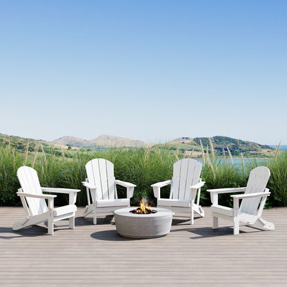 Chaises de jardin pliantes Adirondack Polytrends Laguna résistantes aux intempéries (lot de 4)