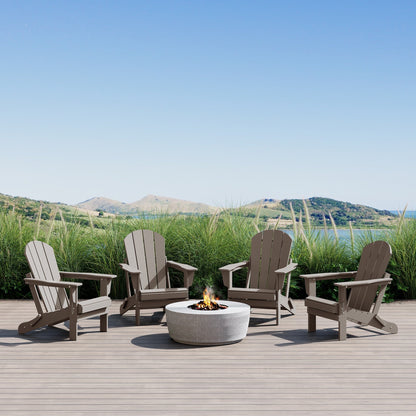 Chaises de jardin pliantes Adirondack Polytrends Laguna résistantes aux intempéries (lot de 4)