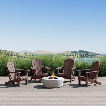Chaises de jardin pliantes Adirondack Polytrends Laguna résistantes aux intempéries (lot de 4)