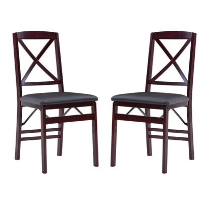 Chaise pliante Espresso pour véranda et salon (lot de 2)