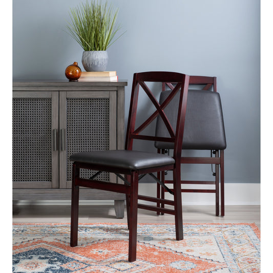 Chaise pliante Espresso pour véranda et salon (lot de 2)