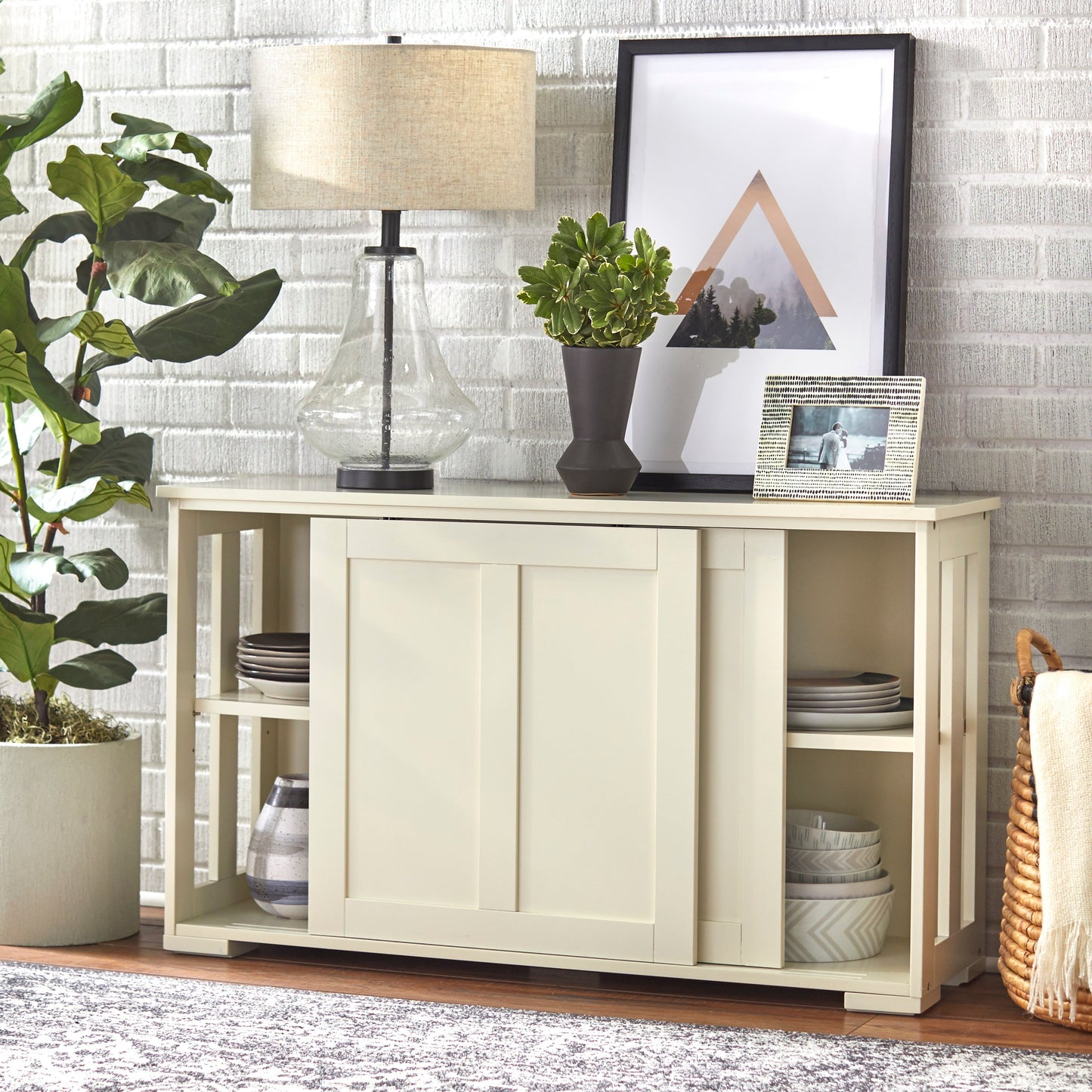 Buffet/Meuble à vaisselle empilable avec portes coulissantes Jefferson de Porch &amp; Den
