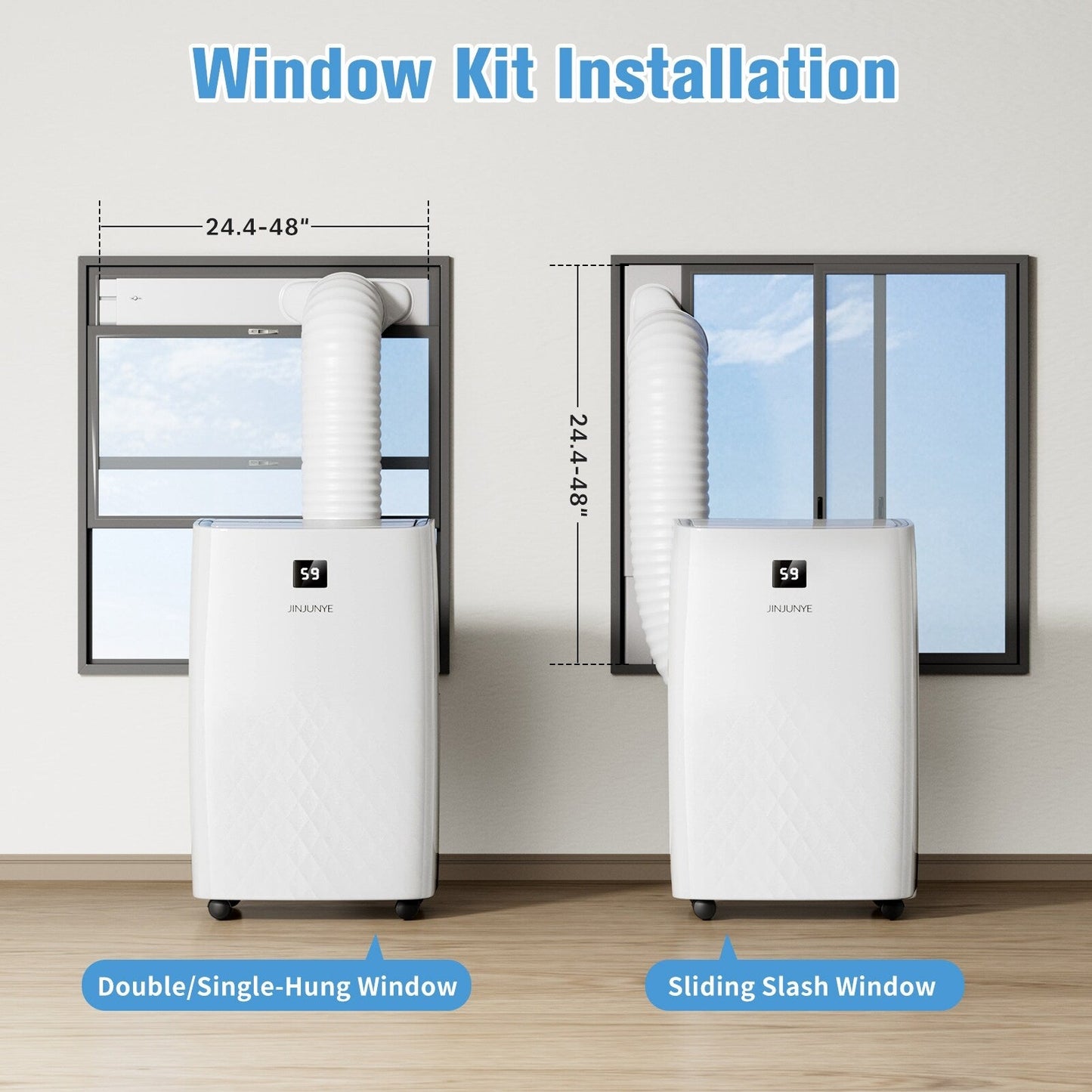 Climatiseur portable avec chauffage – 12000 BTU de refroidissement et 10000 BTU de chauffage pour les pièces jusqu'à 700 pieds carrés.