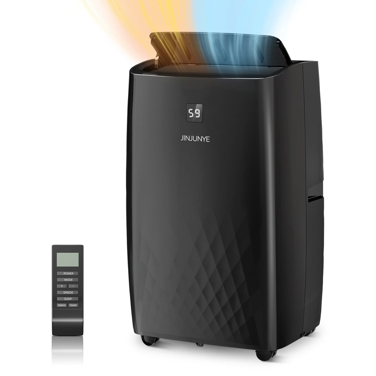 Climatiseur portable avec chauffage – 12000 BTU de refroidissement et 10000 BTU de chauffage pour les pièces jusqu'à 700 pieds carrés.