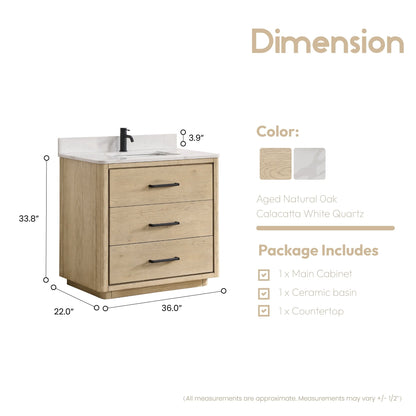 Meuble-lavabo Porto avec plan de toilette en pierre de quartz blanche, sans miroir.