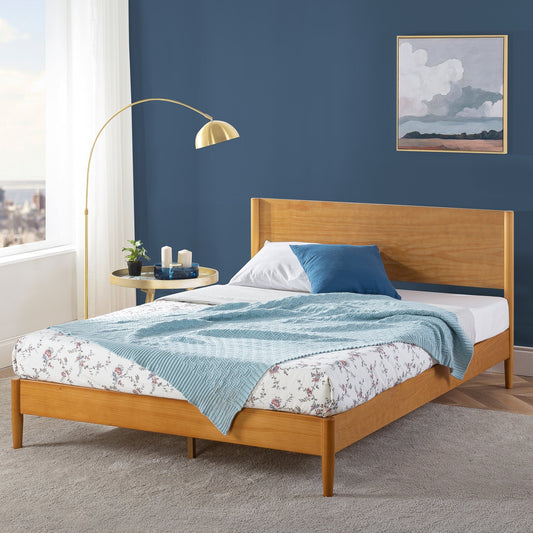 Priage, lit-plateforme en bois de style Mid-Century de ZINUS