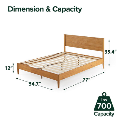 Priage, lit-plateforme en bois de style Mid-Century de ZINUS