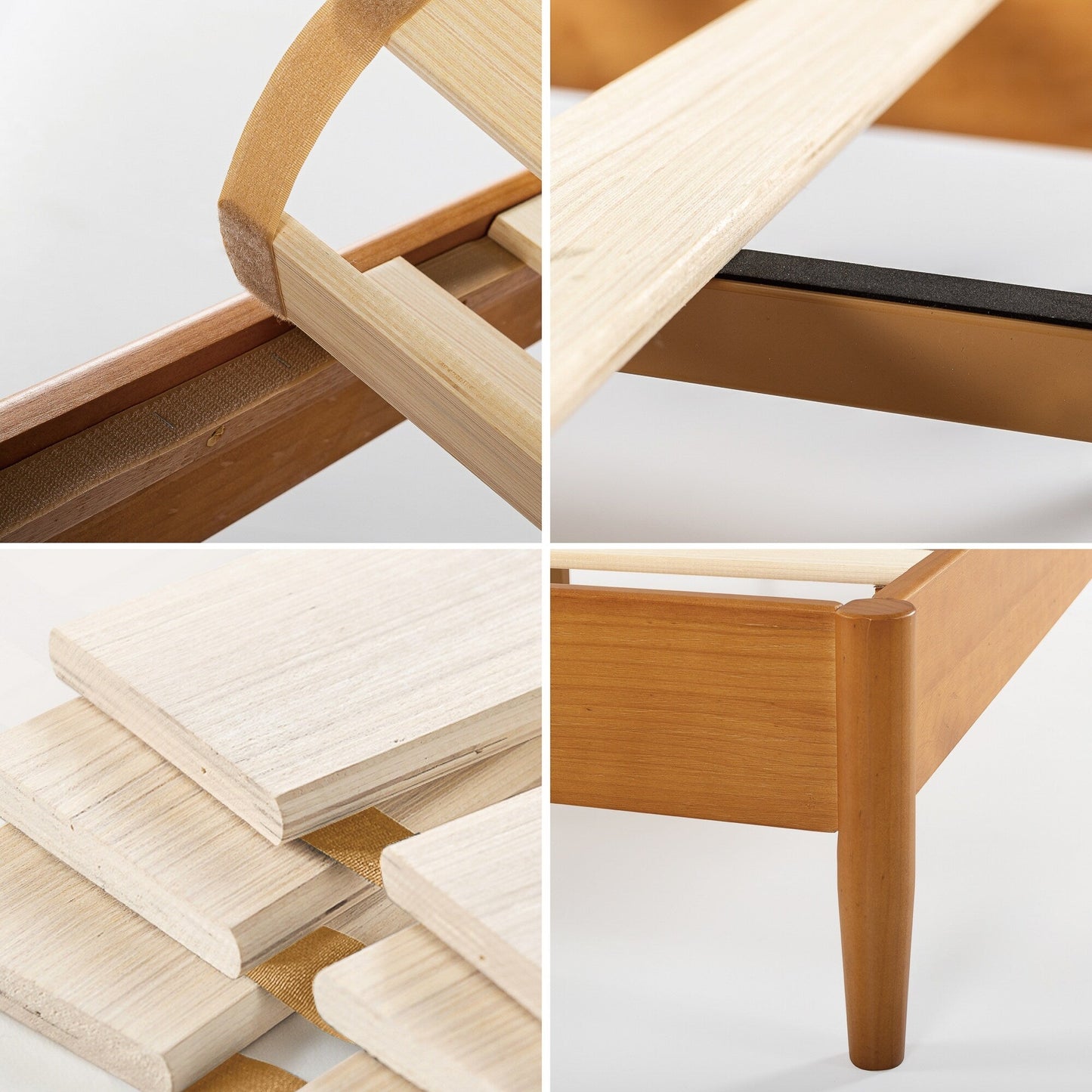 Priage, lit-plateforme en bois de style Mid-Century de ZINUS