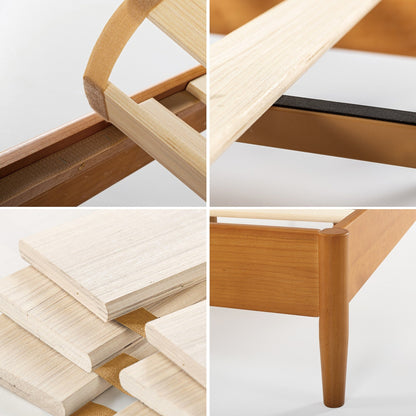 Priage, lit-plateforme en bois de style Mid-Century de ZINUS