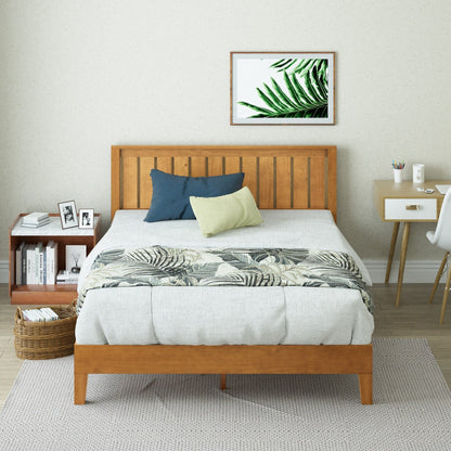 Priage, lit-plateforme en bois de pin rustique de luxe de ZINUS