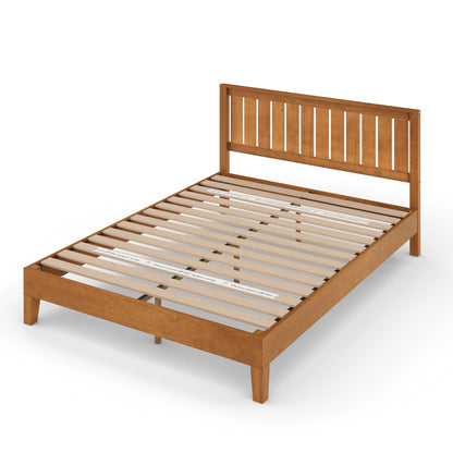 Priage, lit-plateforme en bois de pin rustique de luxe de ZINUS