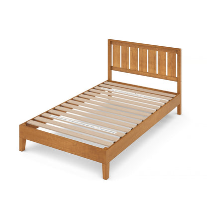 Priage, lit-plateforme en bois de pin rustique de luxe de ZINUS