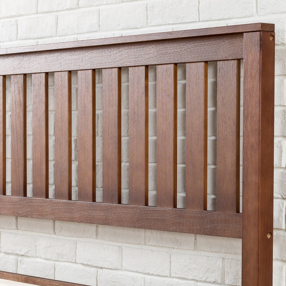 Lit plateforme en bois massif Priage de Zinus, couleur espresso antique.