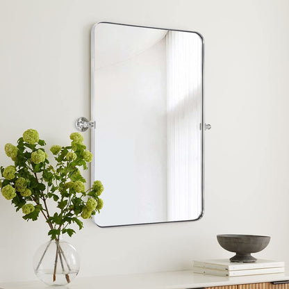 TEHOME Jonathan Miroir mural rectangulaire pivotant et inclinable en métal