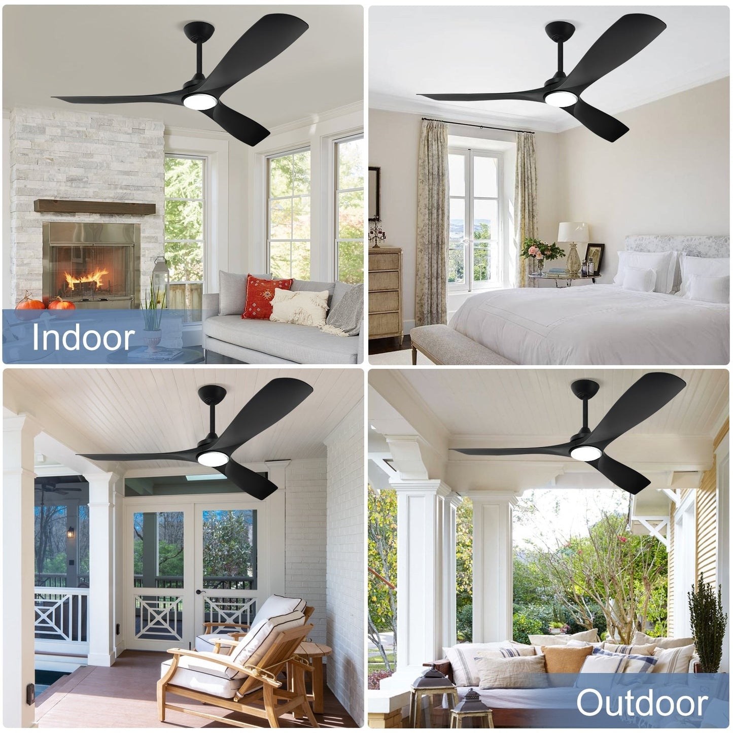 Ventilateur de plafond à télécommande avec éclairage, à montage encastré