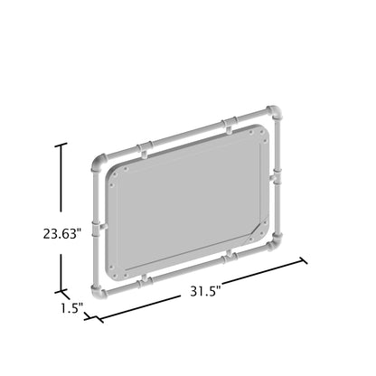 Miroir mural métallique flottant Revo Industrial de 78 cm (31 pouces) de Furniture of America