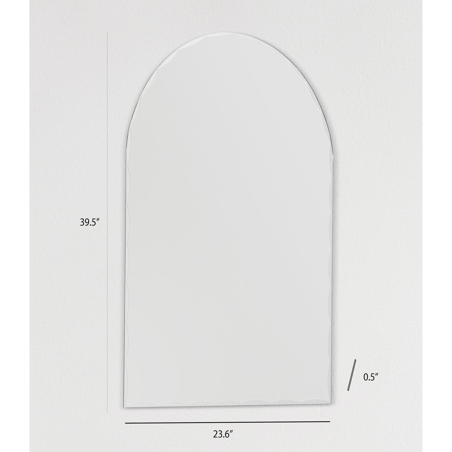 Rita Arch Miroir de salle de bain moderne sans cadre