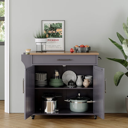 Îlot roulant de cuisine avec rangement