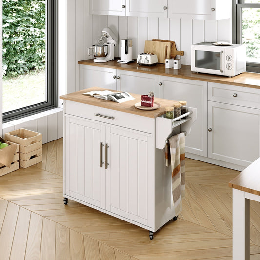 Îlot roulant de cuisine avec rangement