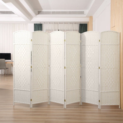 Paravent de séparation de pièce, hauteur 1,8 m, en fibre tressée, pliable, pour plus d'intimité.