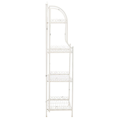 SAFAVIEH Bryn, étagère à fourreaux en fer forgé style victorien, 4 niveaux, pour extérieur - 63,5 cm L x 38,1 cm P x 160 cm H - 63,5L x 38,1P x 160H