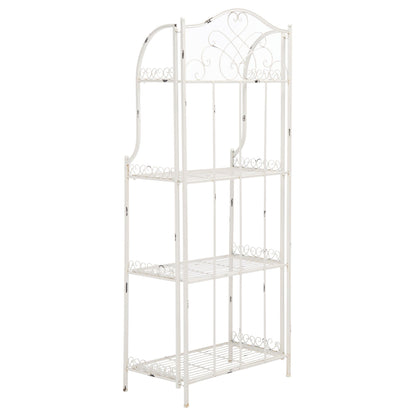SAFAVIEH Bryn, étagère à fourreaux en fer forgé style victorien, 4 niveaux, pour extérieur - 63,5 cm L x 38,1 cm P x 160 cm H - 63,5L x 38,1P x 160H