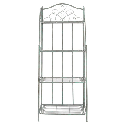 SAFAVIEH Bryn, étagère à fourreaux en fer forgé style victorien, 4 niveaux, pour extérieur - 63,5 cm L x 38,1 cm P x 160 cm H - 63,5L x 38,1P x 160H