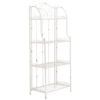 SAFAVIEH Bryn, étagère à fourreaux en fer forgé style victorien, 4 niveaux, pour extérieur - 63,5 cm L x 38,1 cm P x 160 cm H - 63,5L x 38,1P x 160H