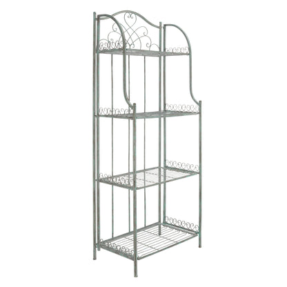 SAFAVIEH Bryn, étagère à fourreaux en fer forgé style victorien, 4 niveaux, pour extérieur - 63,5 cm L x 38,1 cm P x 160 cm H - 63,5L x 38,1P x 160H