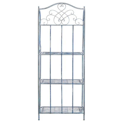 SAFAVIEH Bryn, étagère à fourreaux en fer forgé style victorien, 4 niveaux, pour extérieur - 63,5 cm L x 38,1 cm P x 160 cm H - 63,5L x 38,1P x 160H