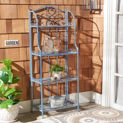 SAFAVIEH Bryn, étagère à fourreaux en fer forgé style victorien, 4 niveaux, pour extérieur - 63,5 cm L x 38,1 cm P x 160 cm H - 63,5L x 38,1P x 160H