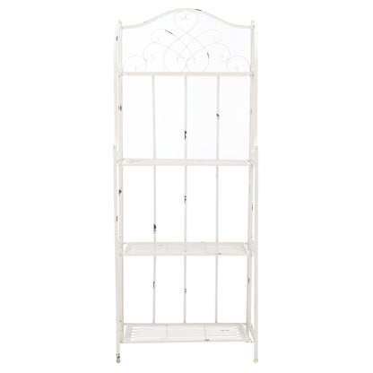SAFAVIEH Bryn, étagère à fourreaux en fer forgé style victorien, 4 niveaux, pour extérieur - 63,5 cm L x 38,1 cm P x 160 cm H - 63,5L x 38,1P x 160H