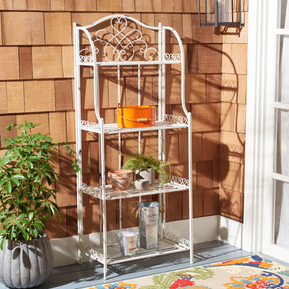 SAFAVIEH Bryn, étagère à fourreaux en fer forgé style victorien, 4 niveaux, pour extérieur - 63,5 cm L x 38,1 cm P x 160 cm H - 63,5L x 38,1P x 160H