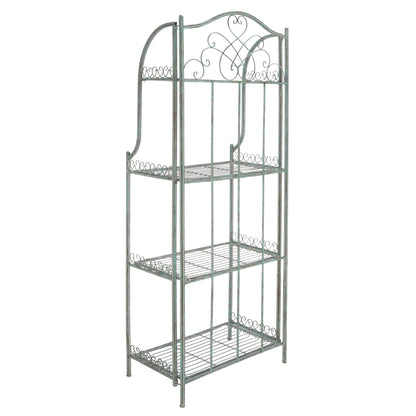 SAFAVIEH Bryn, étagère à fourreaux en fer forgé style victorien, 4 niveaux, pour extérieur - 63,5 cm L x 38,1 cm P x 160 cm H - 63,5L x 38,1P x 160H
