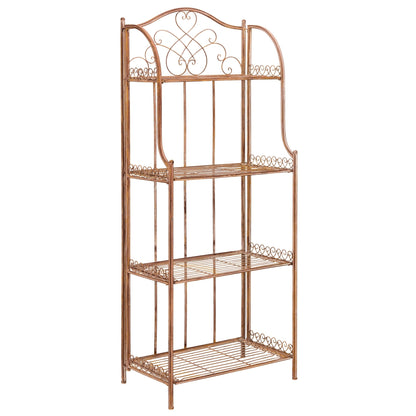 SAFAVIEH Bryn, étagère à fourreaux en fer forgé style victorien, 4 niveaux, pour extérieur - 63,5 cm L x 38,1 cm P x 160 cm H - 63,5L x 38,1P x 160H