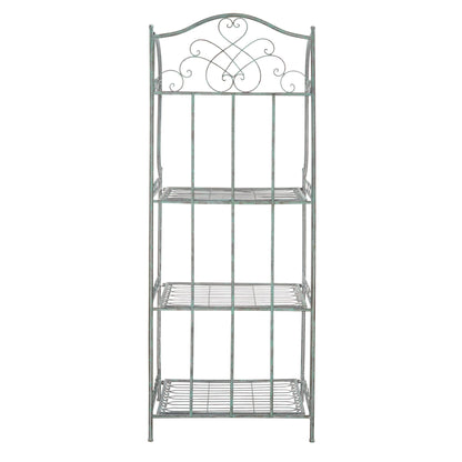 SAFAVIEH Bryn, étagère à fourreaux en fer forgé style victorien, 4 niveaux, pour extérieur - 63,5 cm L x 38,1 cm P x 160 cm H - 63,5L x 38,1P x 160H