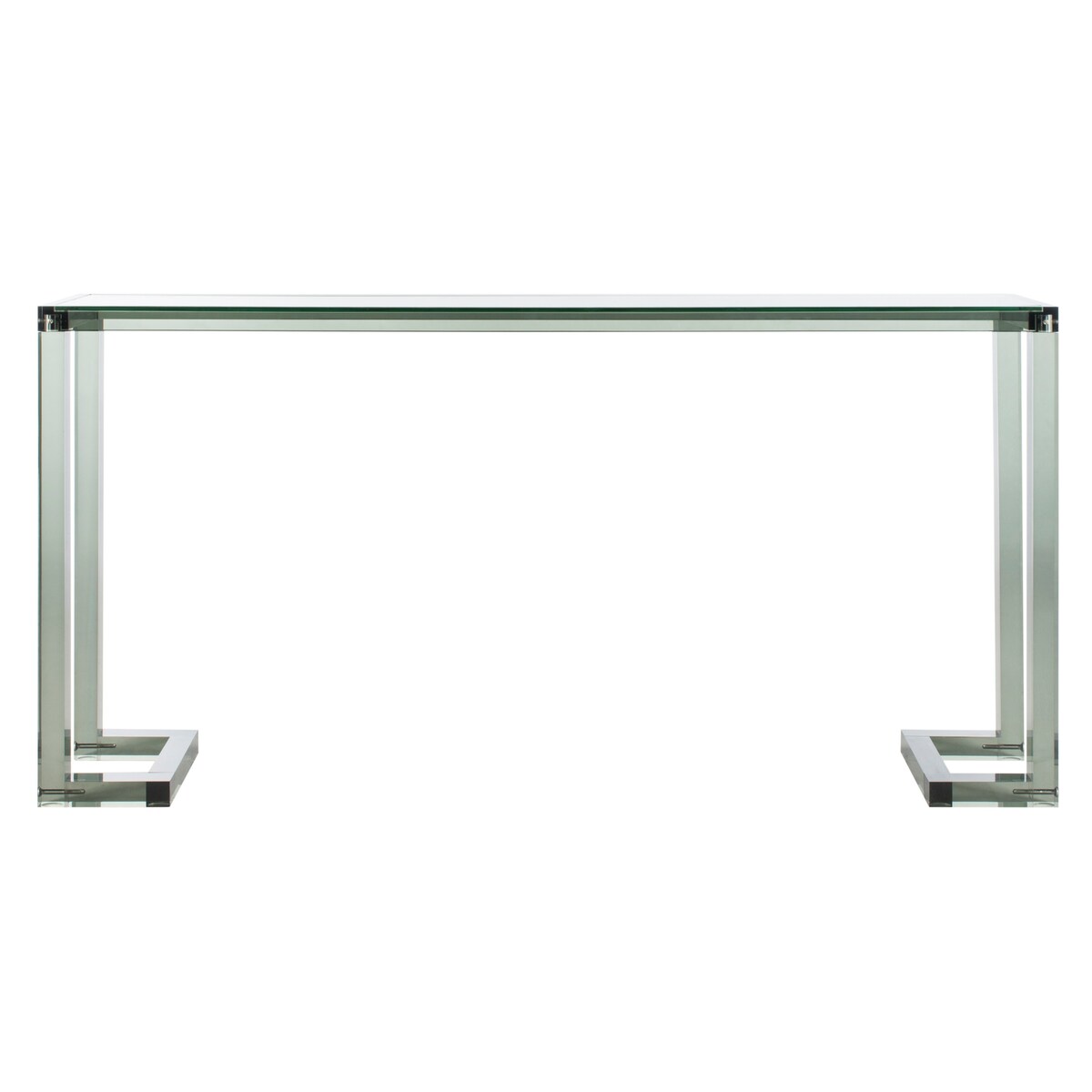 Table console en acrylique Couture Camryn de SAFAVIEH - Transparent - 60 L x 10 l x 30 h - 52Lx10Lx30H