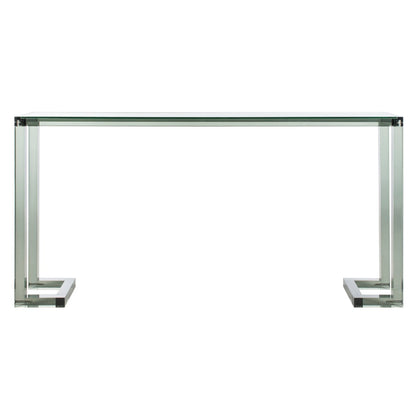 Table console en acrylique Couture Camryn de SAFAVIEH - Transparent - 60 L x 10 l x 30 h - 52Lx10Lx30H