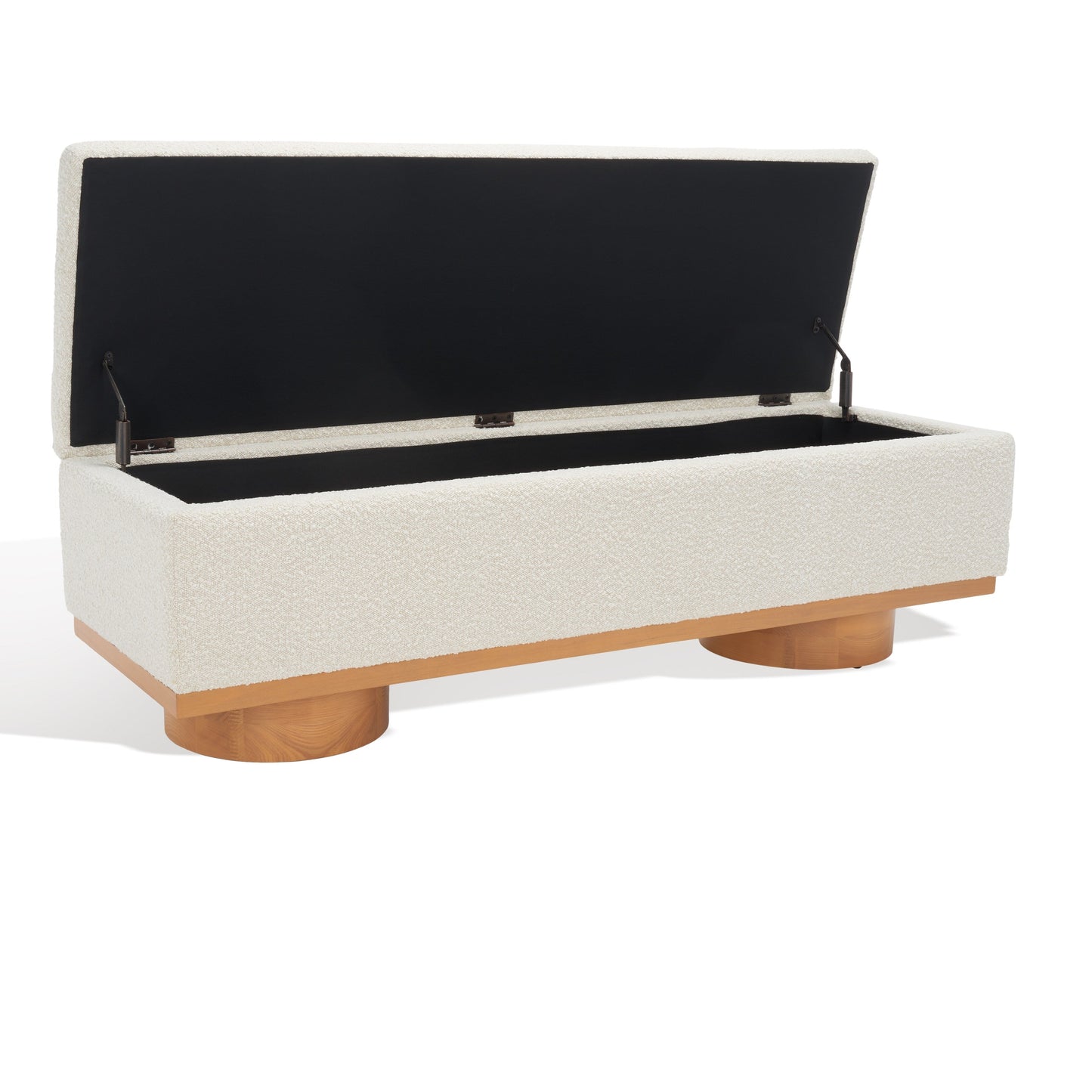 Banc de rangement SAFAVIEH Couture Sunneva Boucle - 155 cm L x 51 cm P x 48 cm H - 155Lx51Px48H