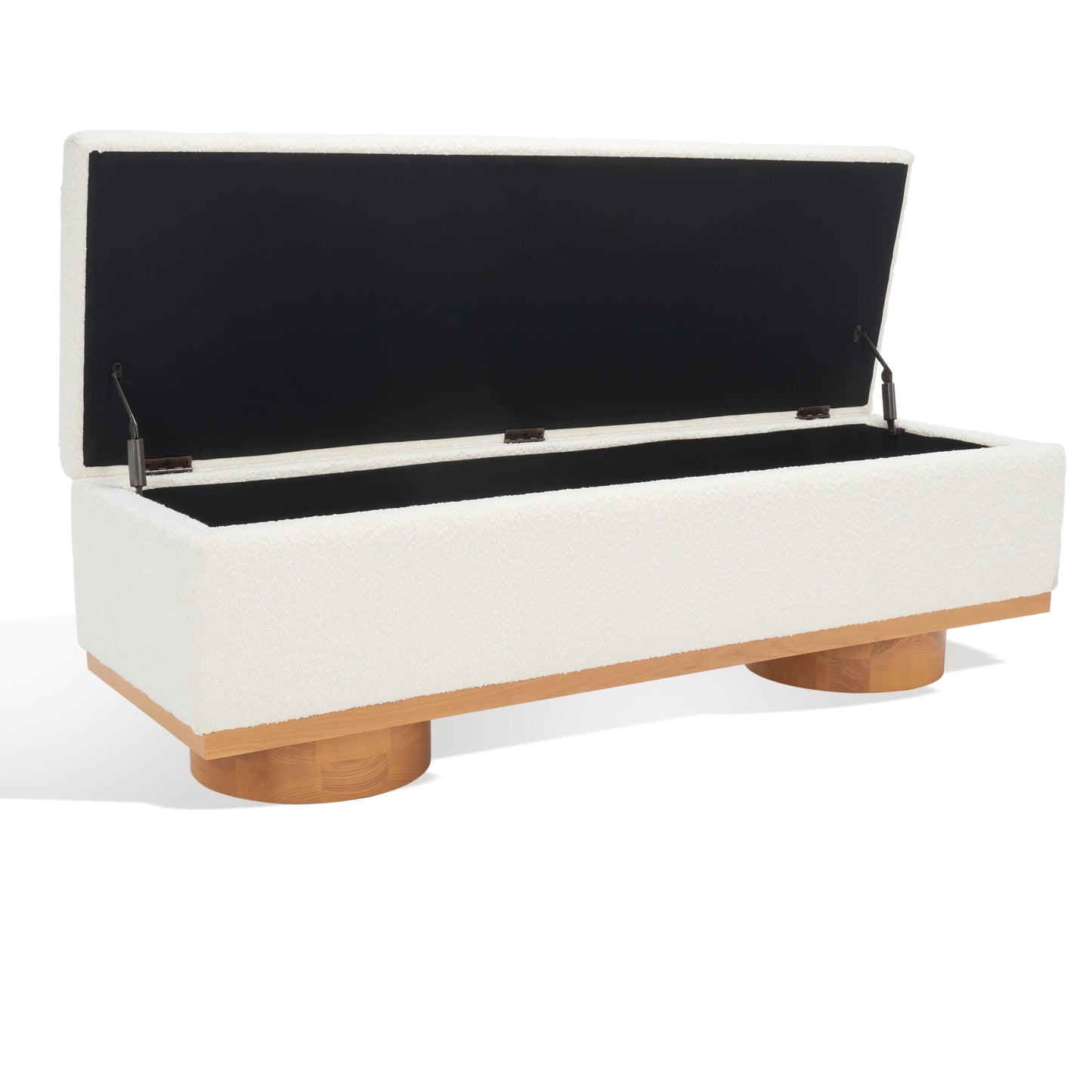 Banc de rangement SAFAVIEH Couture Sunneva Boucle - 155 cm L x 51 cm P x 48 cm H - 155Lx51Px48H