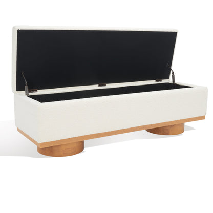 Banc de rangement SAFAVIEH Couture Sunneva Boucle - 155 cm L x 51 cm P x 48 cm H - 155Lx51Px48H