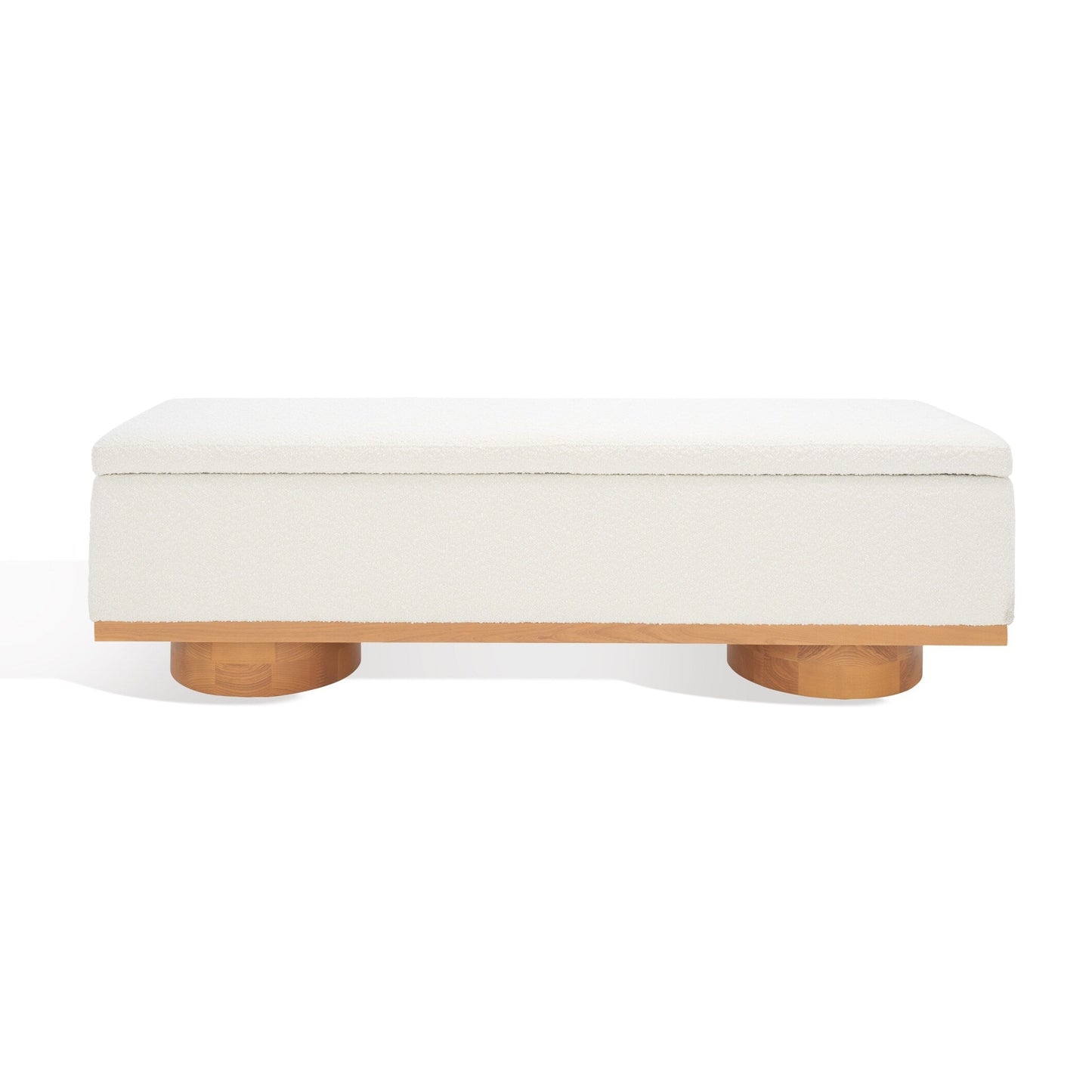 Banc de rangement SAFAVIEH Couture Sunneva Boucle - 155 cm L x 51 cm P x 48 cm H - 155Lx51Px48H