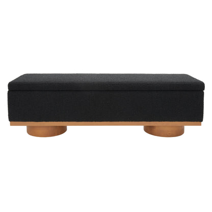 Banc de rangement SAFAVIEH Couture Sunneva Boucle - 155 cm L x 51 cm P x 48 cm H - 155Lx51Px48H