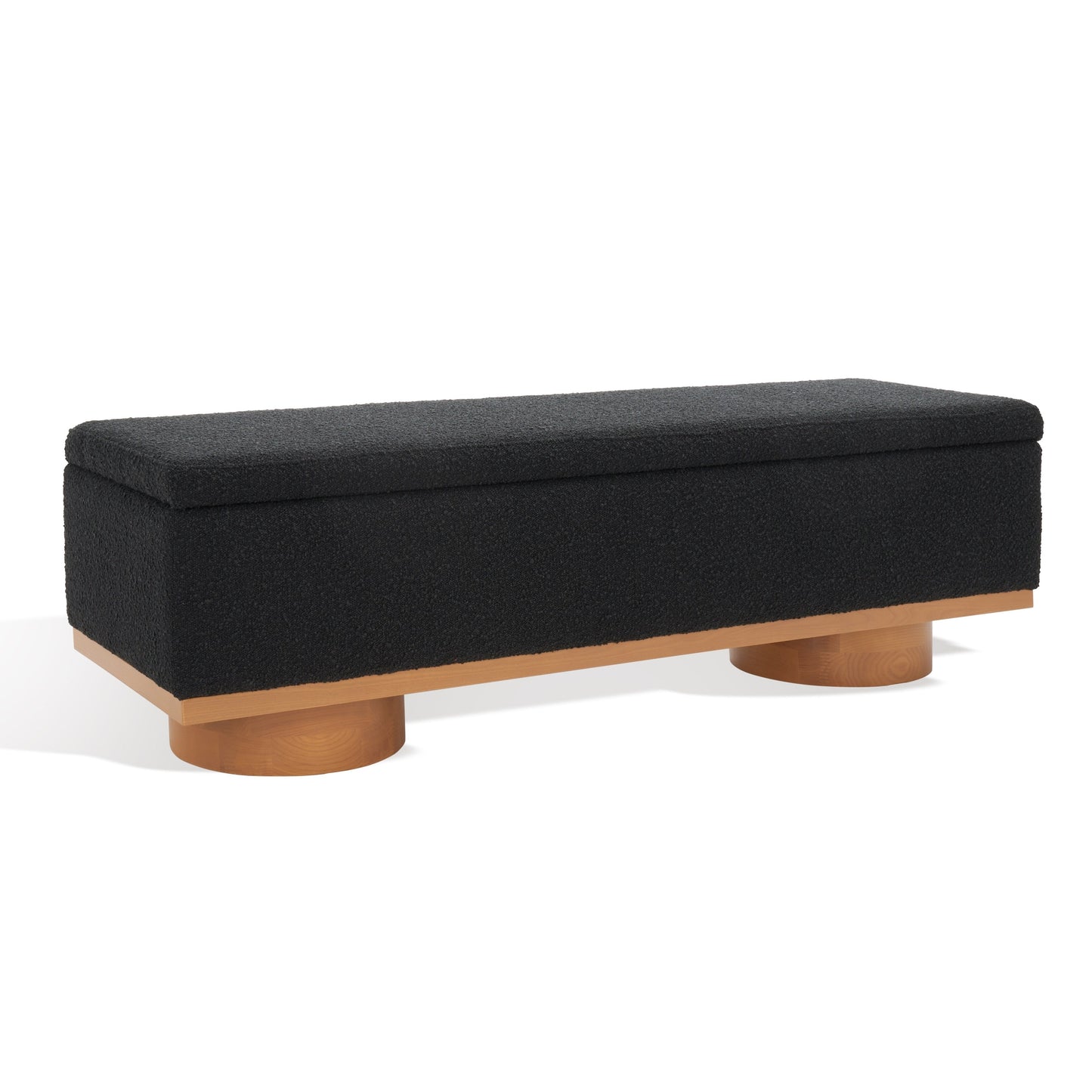 Banc de rangement SAFAVIEH Couture Sunneva Boucle - 155 cm L x 51 cm P x 48 cm H - 155Lx51Px48H
