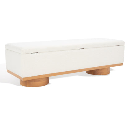 Banc de rangement SAFAVIEH Couture Sunneva Boucle - 155 cm L x 51 cm P x 48 cm H - 155Lx51Px48H