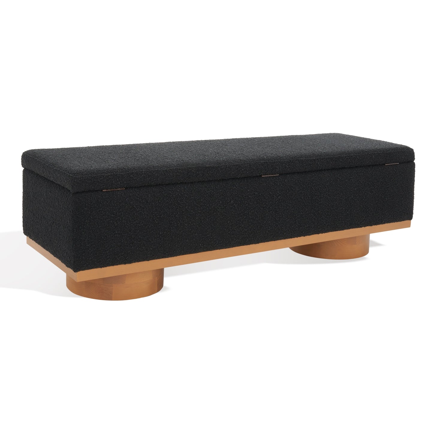Banc de rangement SAFAVIEH Couture Sunneva Boucle - 155 cm L x 51 cm P x 48 cm H - 155Lx51Px48H