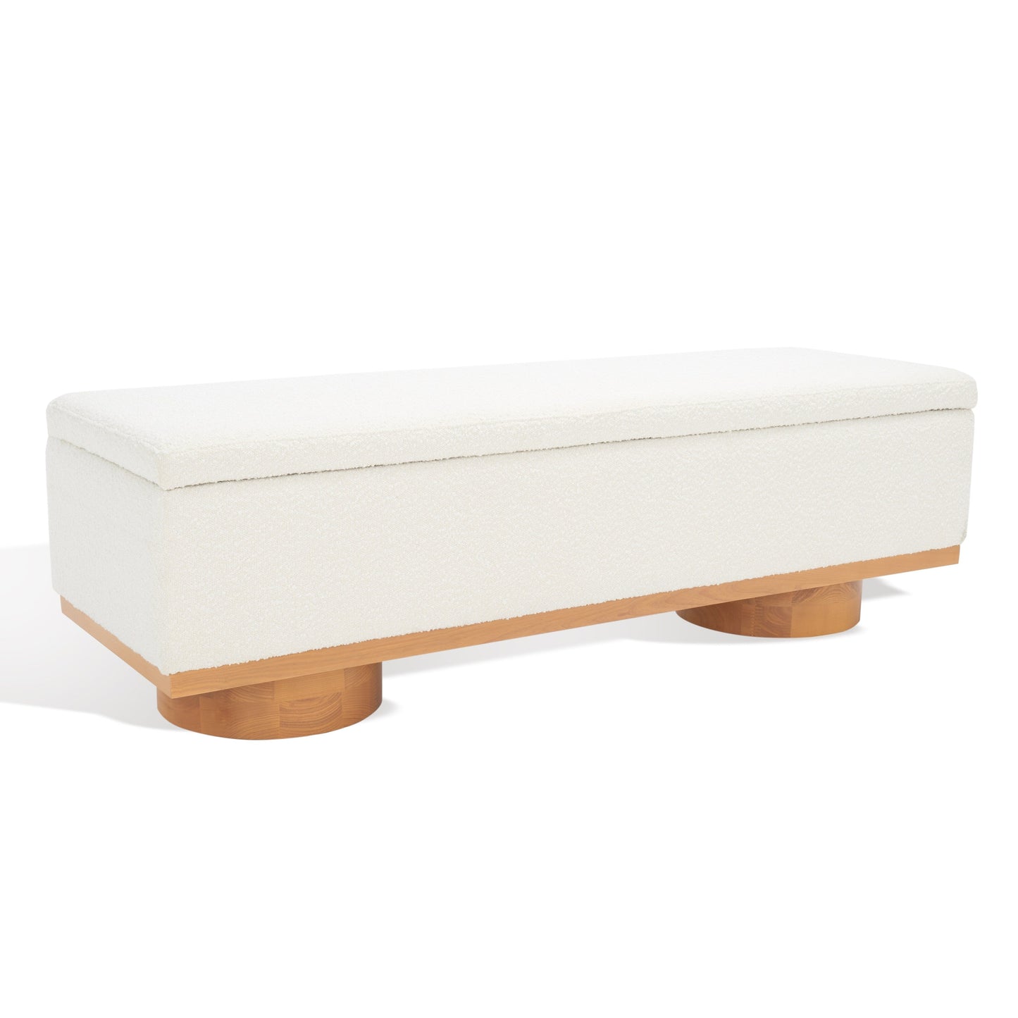 Banc de rangement SAFAVIEH Couture Sunneva Boucle - 155 cm L x 51 cm P x 48 cm H - 155Lx51Px48H